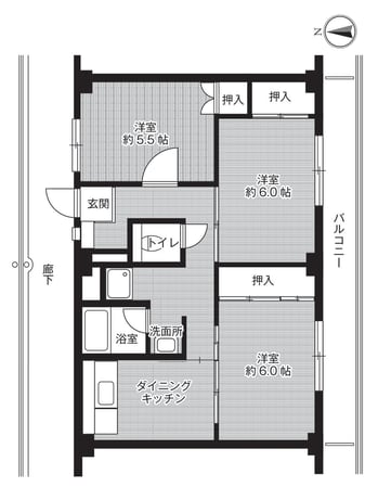 ビレッジハウス則松4号棟 (401号室)の物件間取画像